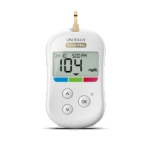 Medidor de Glicose no Sangue OneTouch Verio Flex® a apresentar a glicose no sangue no intervalo Medidor de Glicose no Sangue OneTouch Verio Flex® a apresentar a glicose no sangue no intervalo