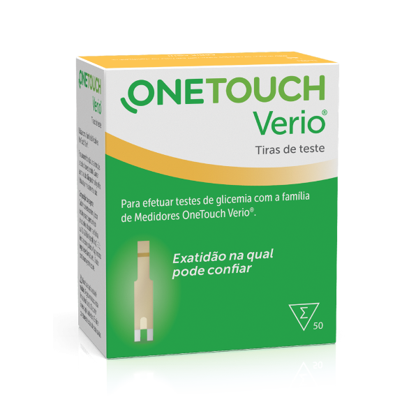 Embalagem de tiras de teste de glicose no Sangue OneTouch Verio